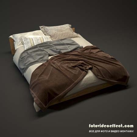 TurboQuid - Photorealistic Bed