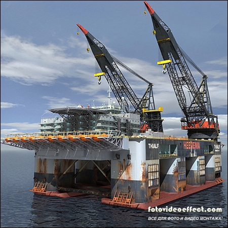 Dual Crane Oil Rig