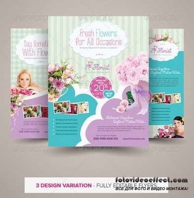 GraphicRiver - Flower Shop Flyer Templates - 6566352