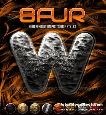 GraphicRiver - 8 Fur Photoshop Styles - 6565182