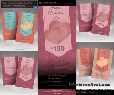 GraphicRiver - Gift Card for Valentines Day 02 - 6674189