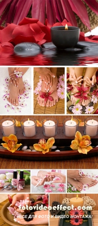 Stock Photo: Spa treatments, manicures and pedicures