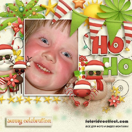 Рождественский скрап-набор - Sunny Santa