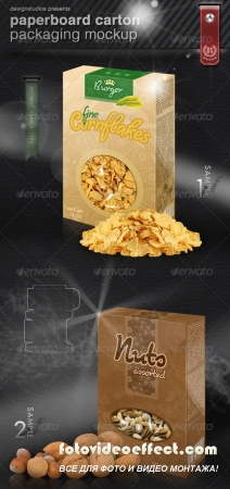 Paperboard Carton Packaging Mock-Up