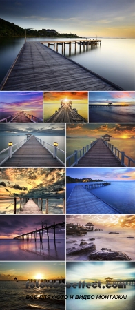 Stock Photo: Bridge of beach