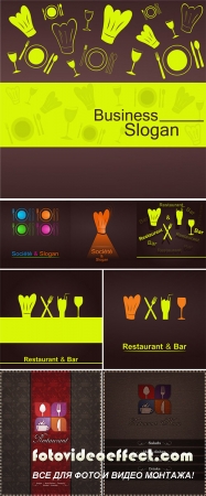 Stock: Restaurant menu design and logo et bar