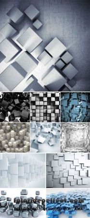Stock Photo: Abstract 3D cube background