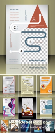 Stock: Vector brochure cover template
