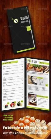 Sushi Menu Catering Food Brochure