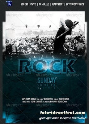 GraphicRiver - KOPLAX - Rock Band Concert Flyer - 6680437