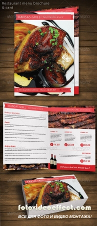 Restaurant Food menu brochure card