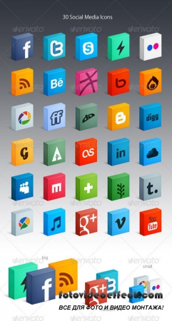 30 Social Media Icons