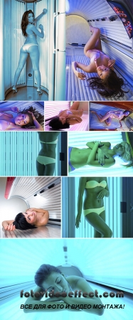 Stock Photo: Solarium woman