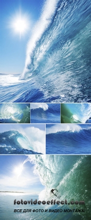 Stock Photo: Blue Ocean Wave