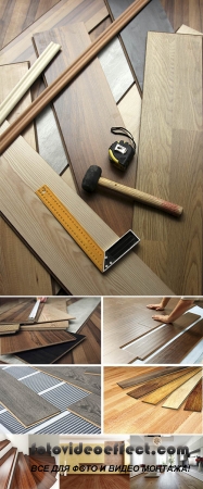 Stock Photo: Laminate flooring in the interior