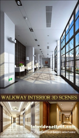 Walkway 3d scenes