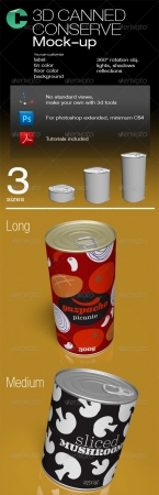 3d Object  Canned Conserve