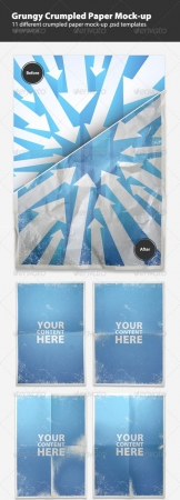 Grungy Crumpled Paper Mock-up