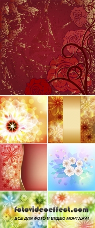 Stock: Bright floral background 
