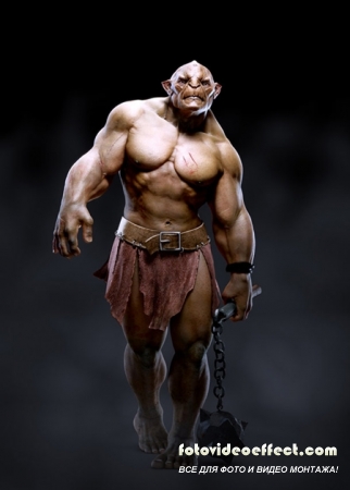 Gnomon Assets  Fully lit, Rigged & Textured Troll 