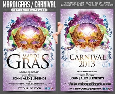 GraphicRiver -  Mardi Gras / Carnival Flyer