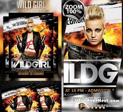 GraphicRiver - Wild Girl Flyer Template - 6926180