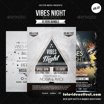 GraphicRiver - Vibes Night - Flyers Bundle [Vol.3] - 6949342