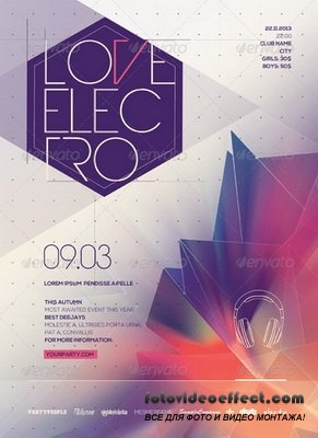 GraphicRiver - Love Electro Poster / Flyer - 7024227