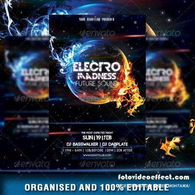 GraphicRiver - Electro Madness Party Flyer Vol3 - 6950675
