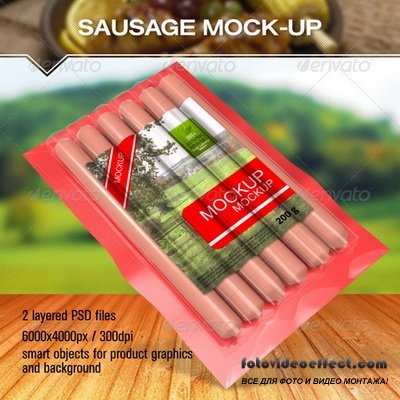 GraphicRiver - Sausage Package Mock Up