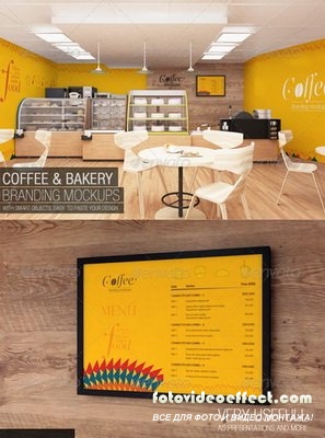 GraphicRiver - Coffee & Bakery Branding Mockups