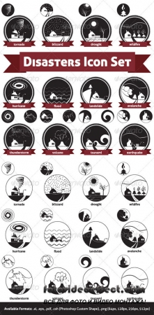 Natural Disasters  Vector Set