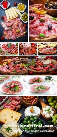 Stock Photo: Antipasti and catering platter
