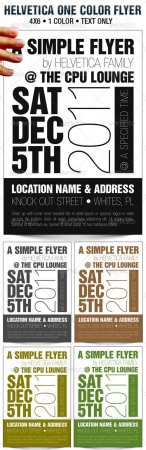 Helvetica One Color 4x6 Flyer Template