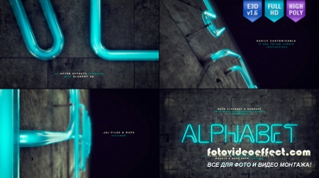 Neon Alphabet & Numbers - Project for After Effects (Videohive)