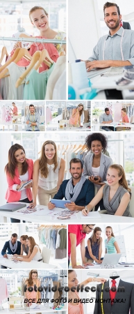 Stock Photo: Fashion designer working in studio