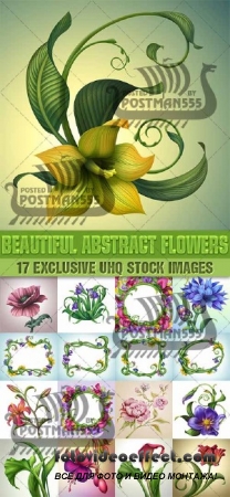    | Beautiful abstract flowers -  