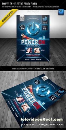Power On  Electro Party Flyer