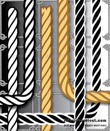Set of Rope Brushes for Illustrator