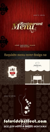 Exquisite menu cover design 02 - vector