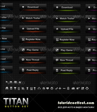 High Quality Button Set  TITAN