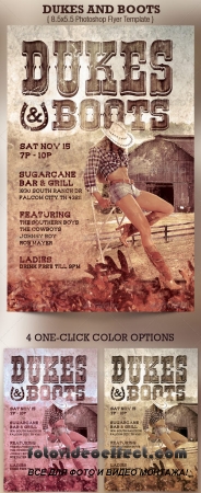 Dukes and Boots Country Flyer Template