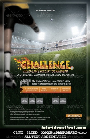 Soccer Video Game Flyer