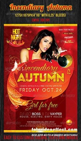 Incendiary Autumn Flyer PSD Template