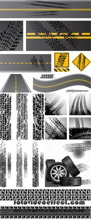 Stock: Auto prints, tire tracks