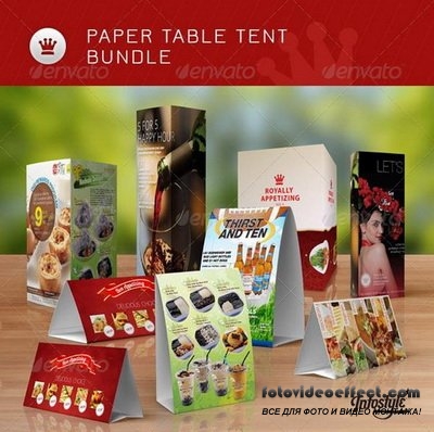 GraphicRiver - Bundle-Paper Table Tent Mock-up Templates