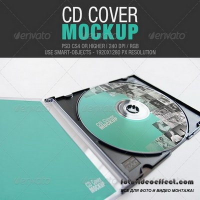 GraphicRiver - CD Cover Mockup