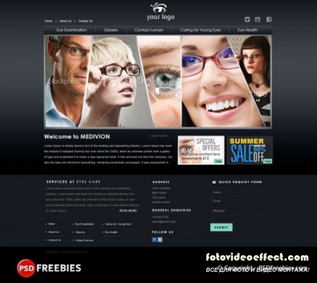 Eyes Care Center PSD Template