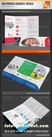 Clean Multipurpose Corporate Trifold Templates