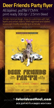Deer Friends Party Template